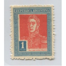ARGENTINA 1927 GJ 632 ES EL DE FILIGRANA AHORRO POSTAL ESTAMPILLA NUEVA CON GOMA U$ 40 ADEMAS CON VARIEDAD CENTRO DESPLAZADO MUY RARO Y HERMOSO SELLO !!